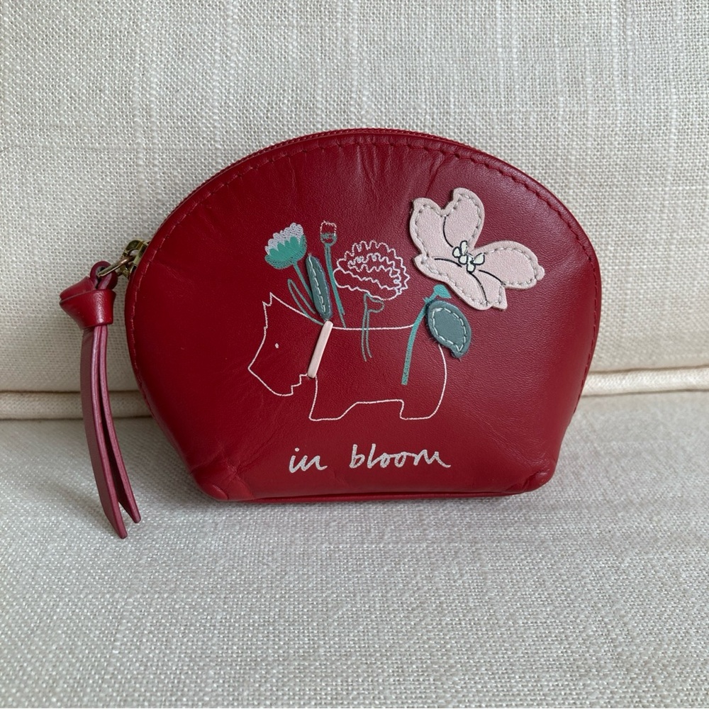 Radley of London In Bloom Dog Red Floral Coin Purse